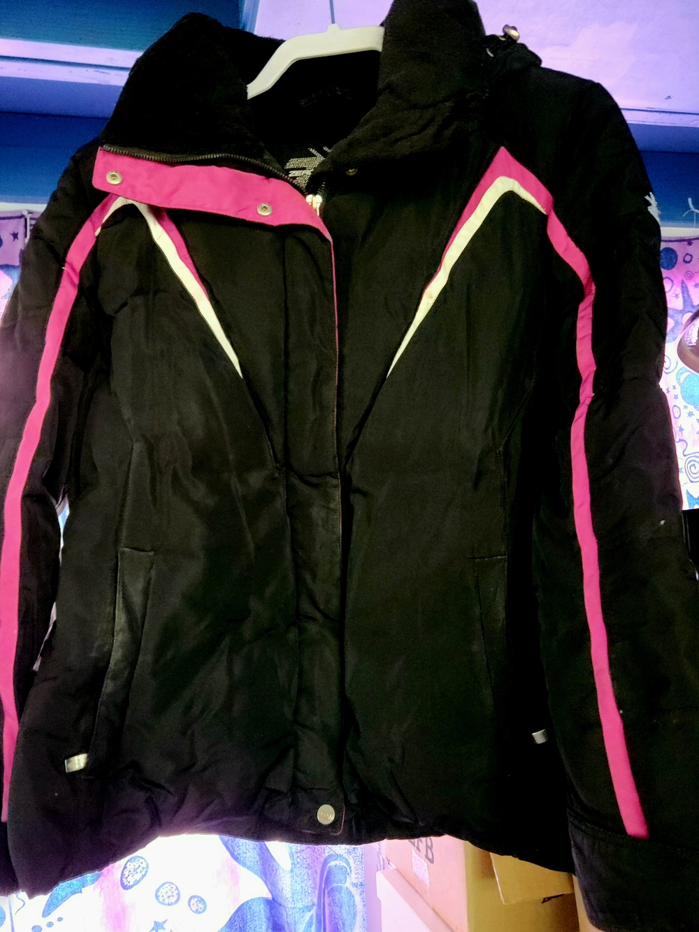 Zeroxposur Women's Winter Jacket Size L Black and Pink